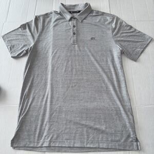 Travis Mathew Mens Large Polo Golf Shirt Short Sleeve Lightweight Gray